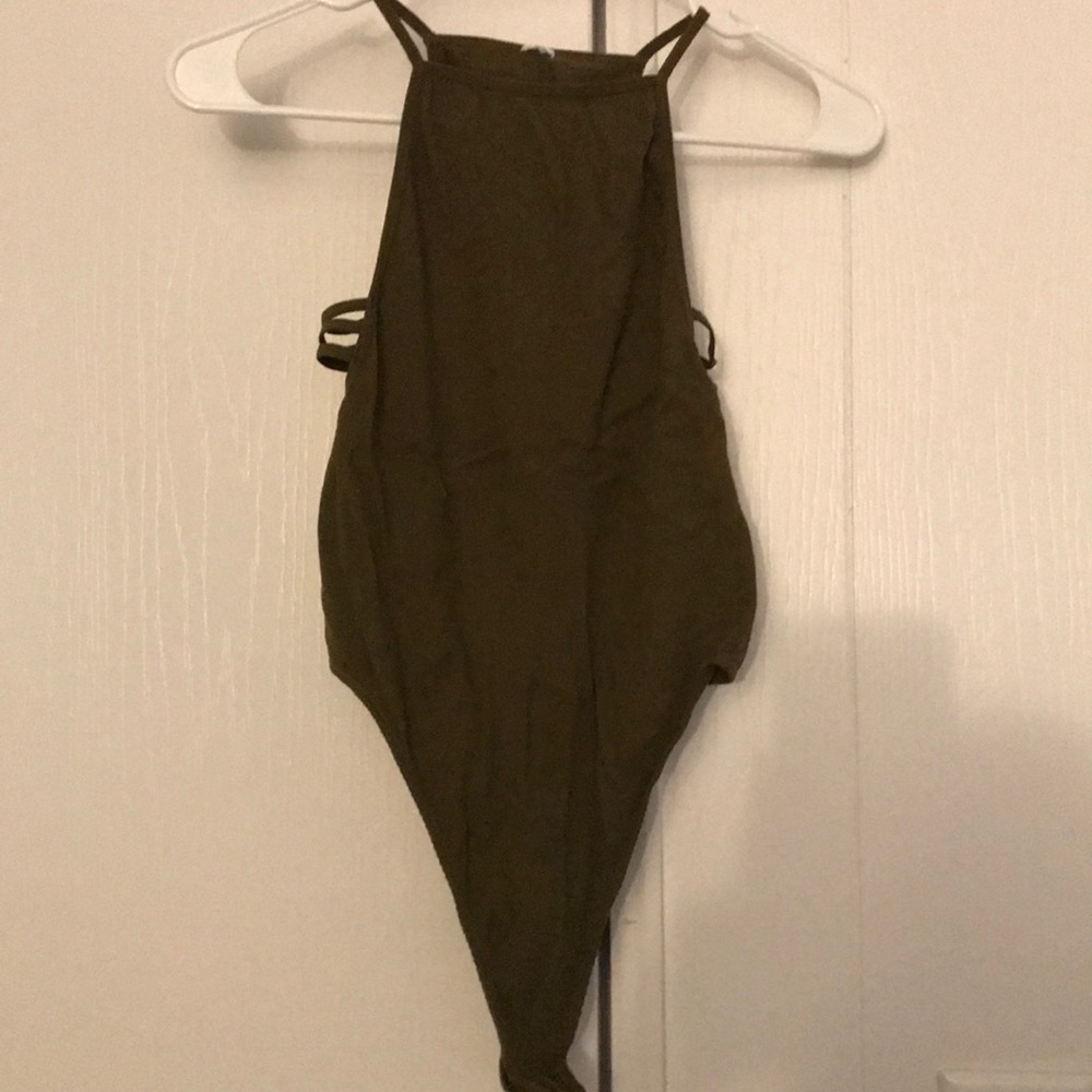 Olive green body suit